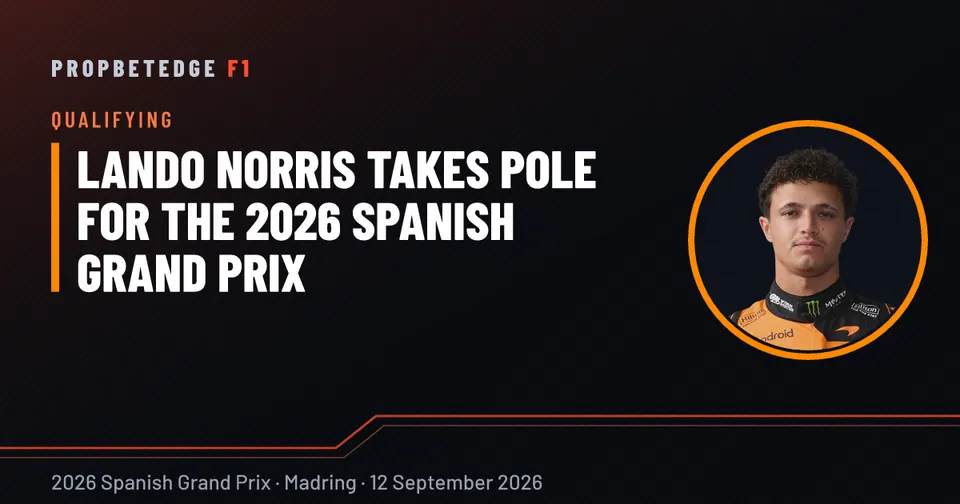 Lando Norris takes pole for the 2026 Spanish Grand Prix